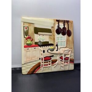 Winterle Olson Kitchen Ceramic Tile Art  Scene Wall‎ Decor Embossed Signed